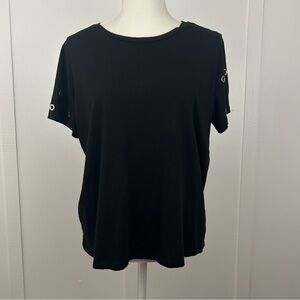 Michael Kors womens top black tshirt size XL